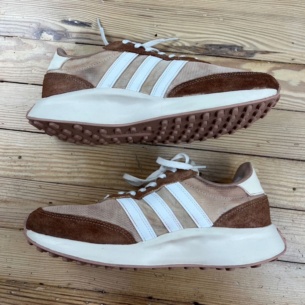 Adidas F90 Womens Sneakers Brown Tan Suede Mesh Retro Running Shoe Size 7 custom - Picture 3 of 9